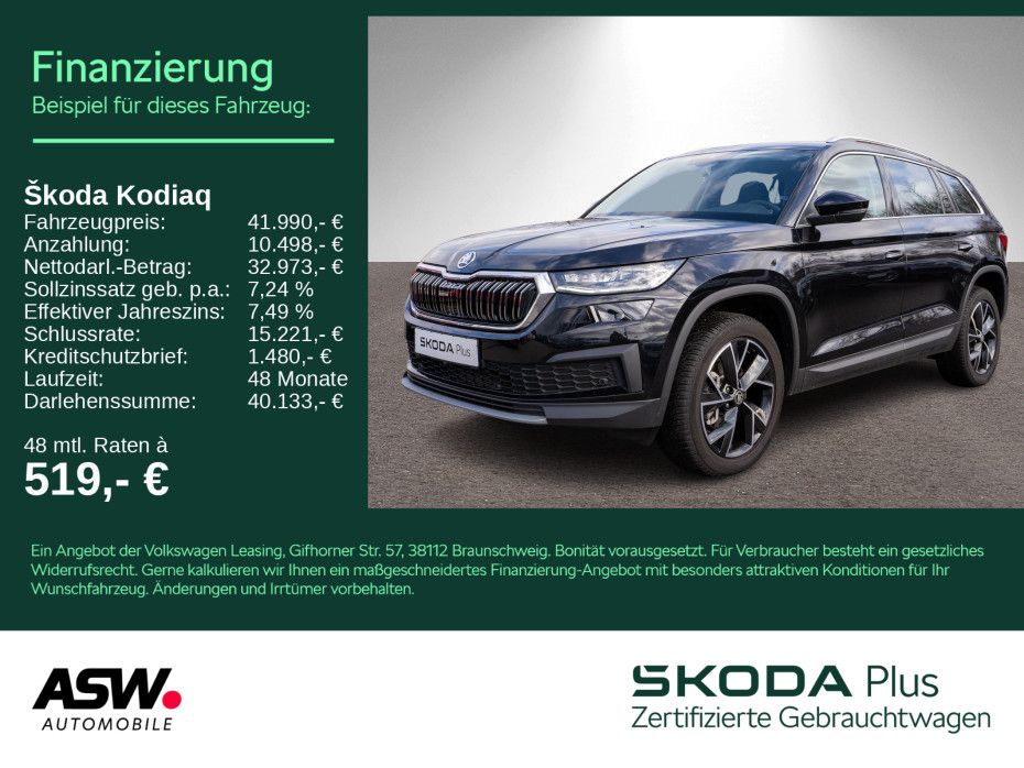 SKODA Kodiaq Style 2.0 TDI DSG LED NAV AHK SHZ ACC RFK