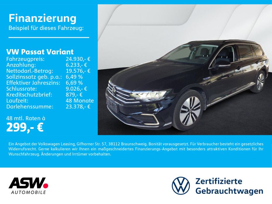 Volkswagen Passat Variant GTE 1.4 TSI DSG Navi RFK ACC AHK