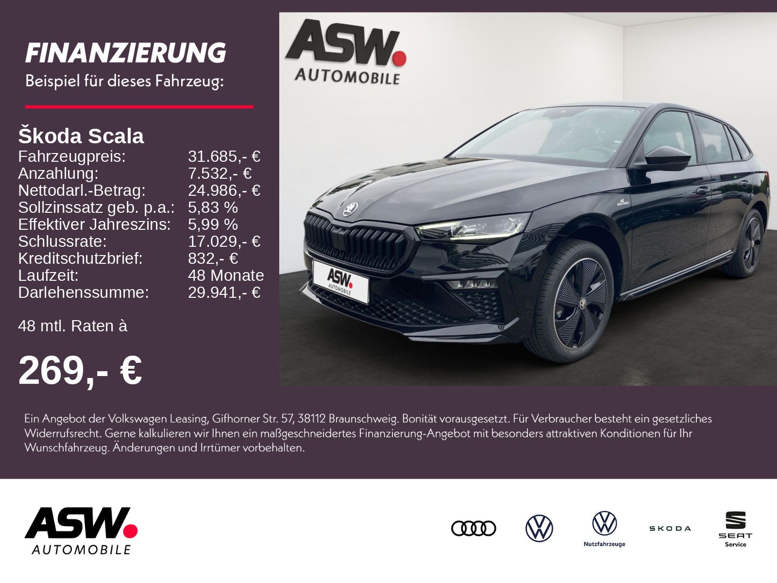 SKODA Scala Monte Carlo 1,0TSI 115PS DSG Navi SHZ AHK