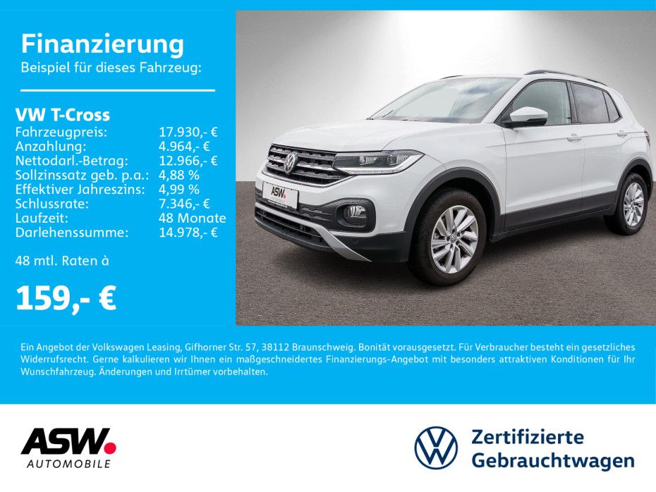 Volkswagen T-Cross Life 1.0 TSI Navi LED ACC SHZ PDC v/h