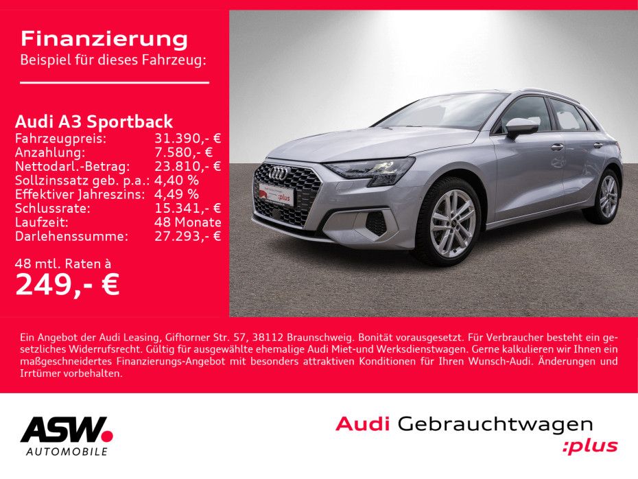 Audi A3 Sportback Advanced 35TDI Stron Navi LED RFK V