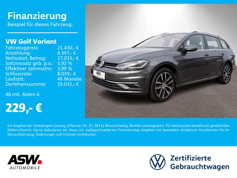 Volkswagen Golf Variant Highline 2.0 TDI LED RFK Pano AHK