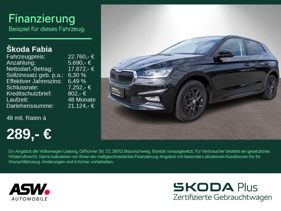 SKODA Fabia Style 1.0TSI DSG LED Navi RFK ACC SHZ VC