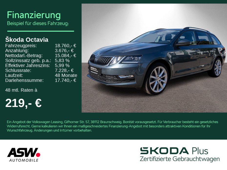 SKODA Octavia Combi Soleil 1,5 TSI LED NAVI AHK Canton