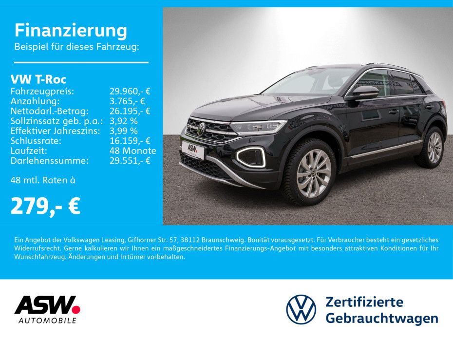 Volkswagen T-Roc Style 1.5 TSI DSG LED Navi PDC SHZ AHK