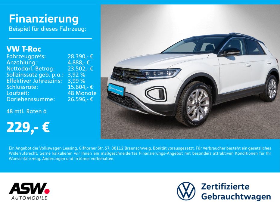 Volkswagen T-Roc Style 1.5 TSI DSG Navi LED ACC SHZ PDC AHK