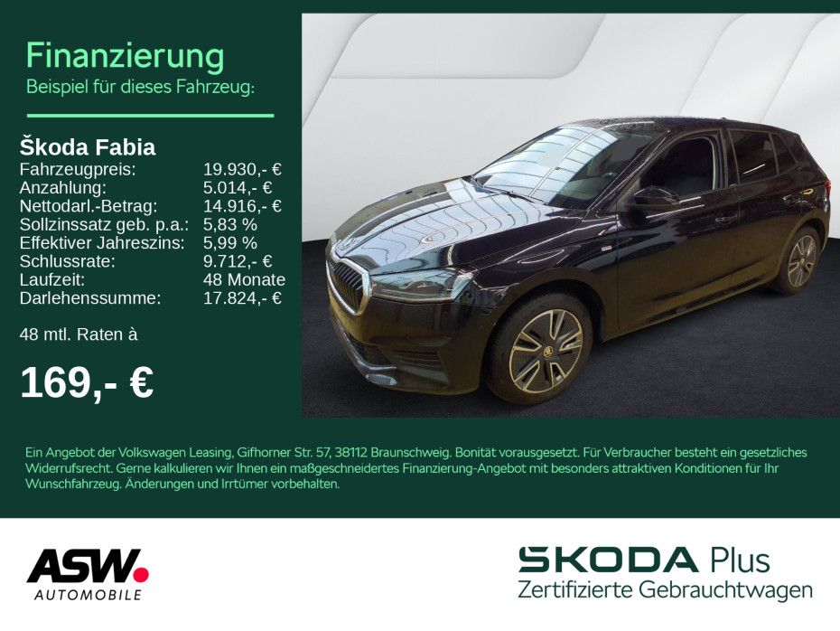 SKODA Fabia Tour 1.0 TSI LED Navi RFK PDC SHZ