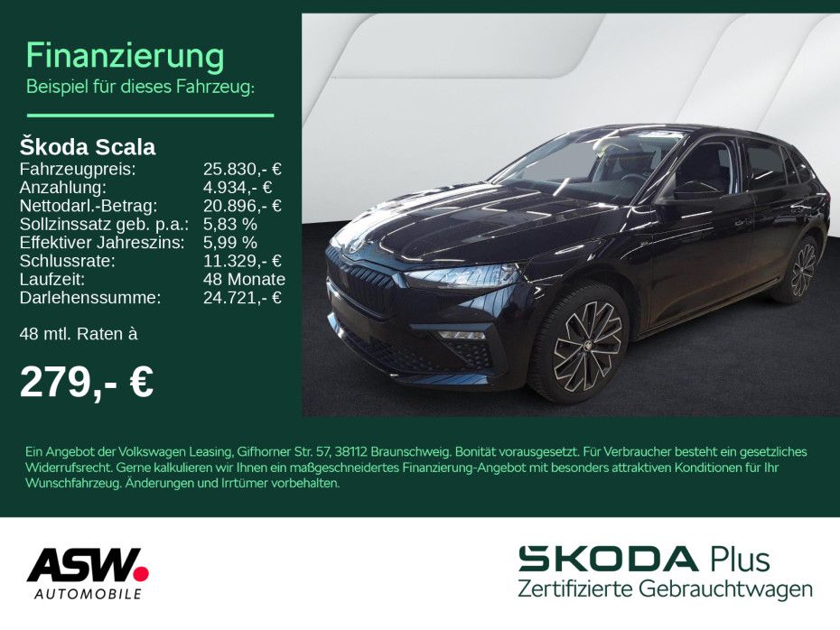 SKODA Scala Selection 1.0 TSI DSG LED Navi RFK ACC AHK