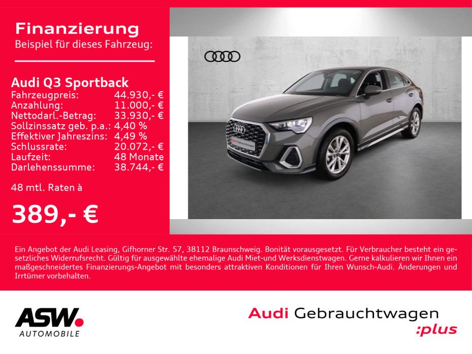 Audi Q3 Sportback Sline 35TFSI Stron Navi LED AHK ACC