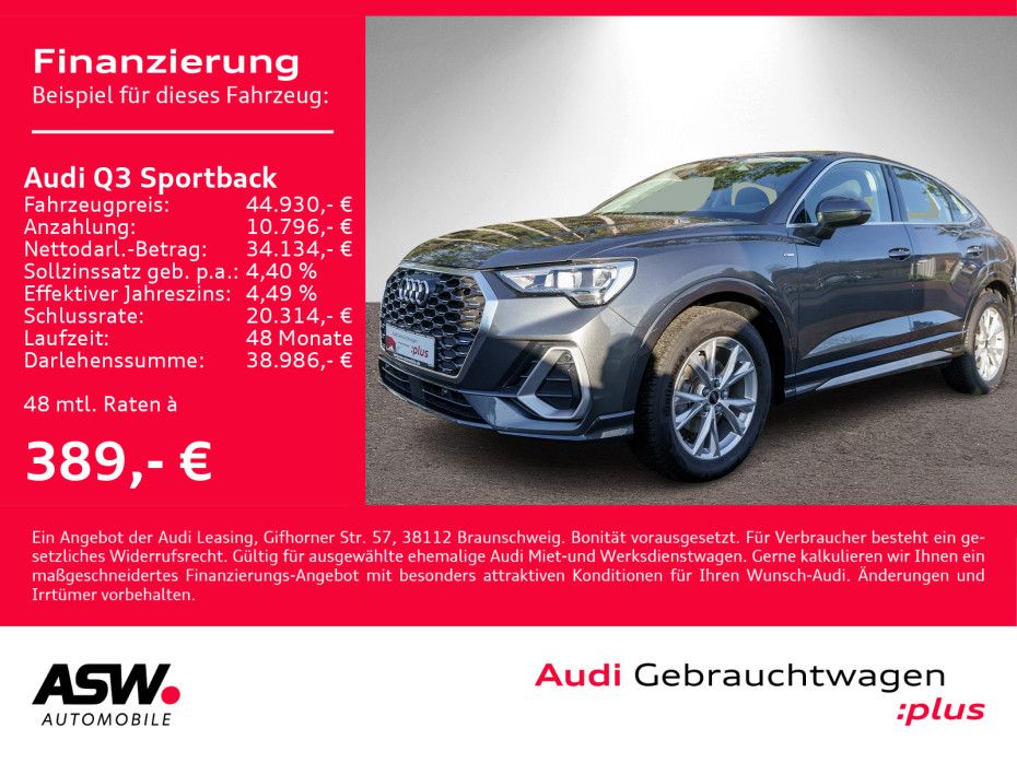 Audi Q3 Sportback Sline 35TFSI Stron Navi LED AHK RFK