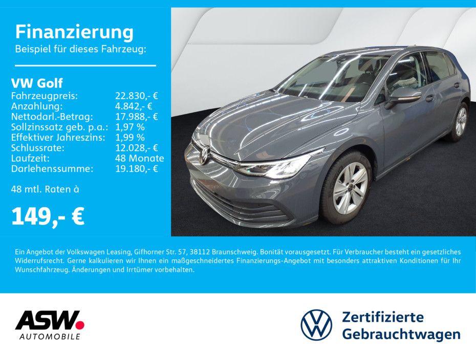 Volkswagen Golf Life 1.5 TSI LED NAVI PDC SHZ