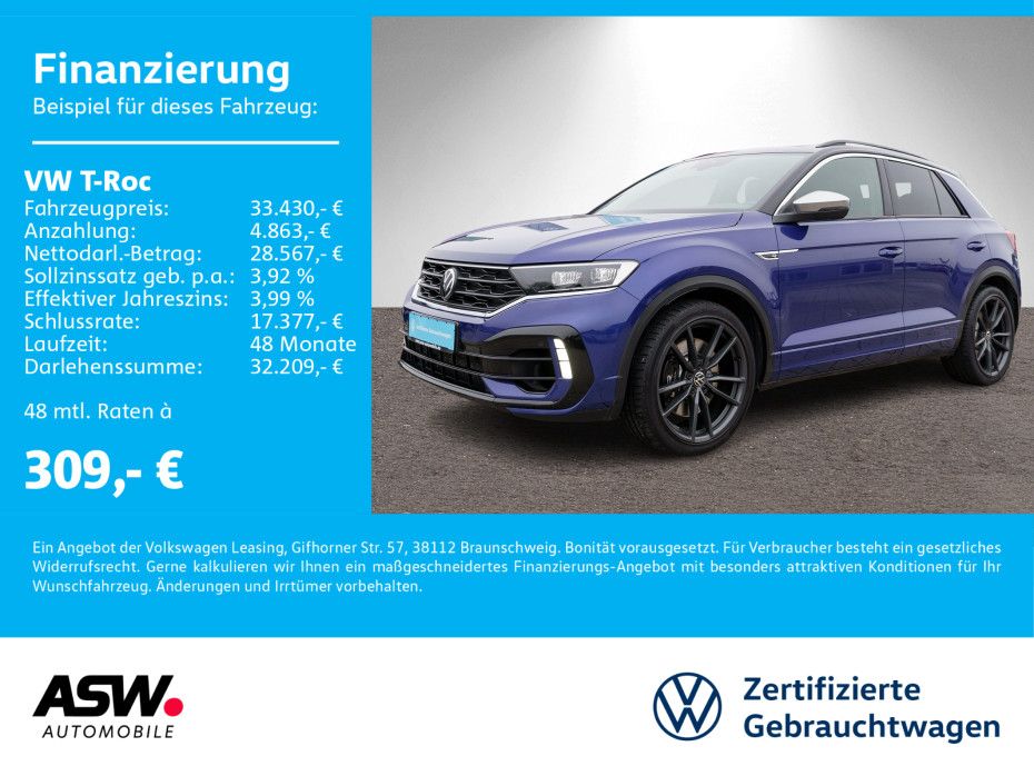 Volkswagen T-Roc R 4M 2.0 TSI DSG LED Navi Pano AHK R-Perfo