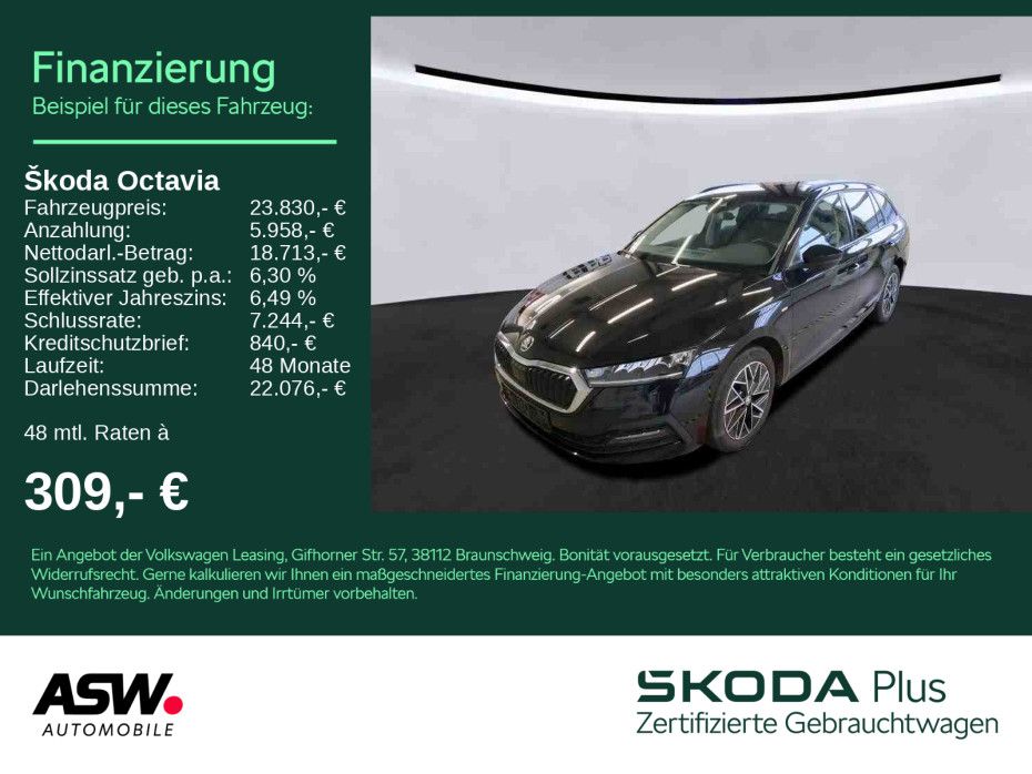 SKODA Octavia Combi Clever 2.0TDI DSG LED NAVI AHK SHZ