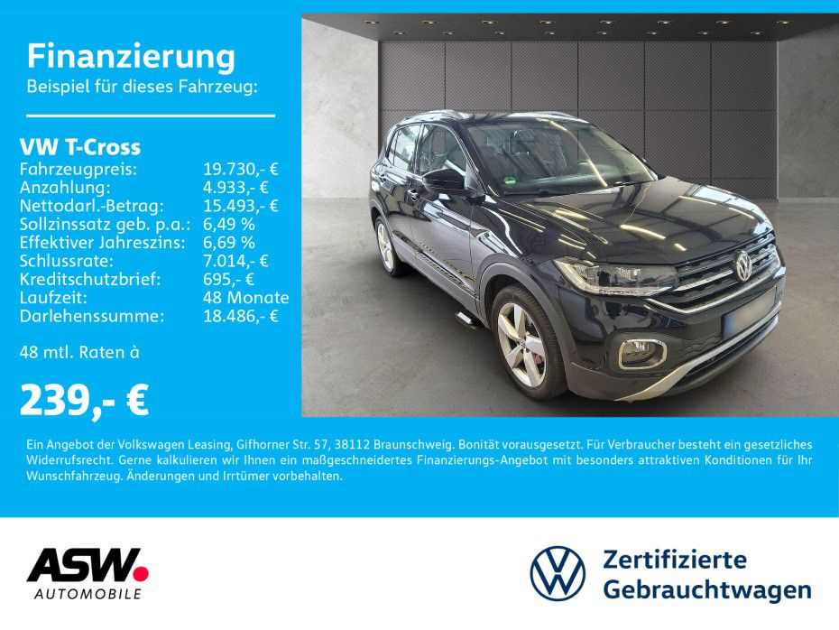 Volkswagen T-Cross Style 1.0TSI DSG LED Navi RFK SHZ