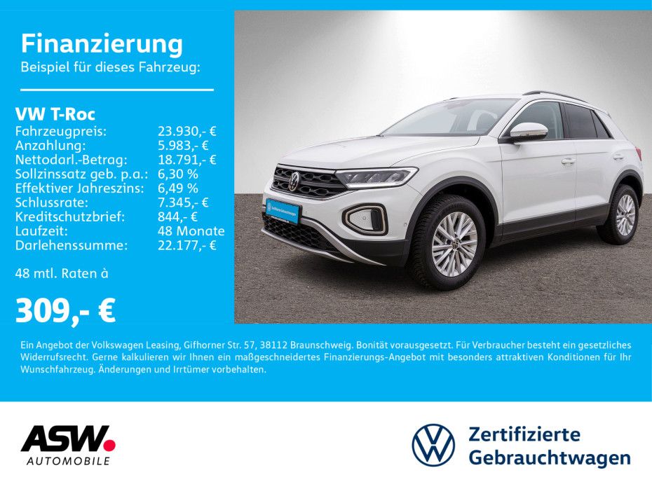 Volkswagen T-Roc Life 1.0 TSI Navi LED VC SHZ PDC v/h