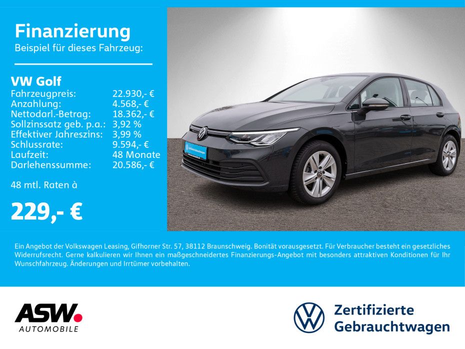 Volkswagen Golf Life 1.0 eTSI DSG LED Navi ACC PDC SHZ