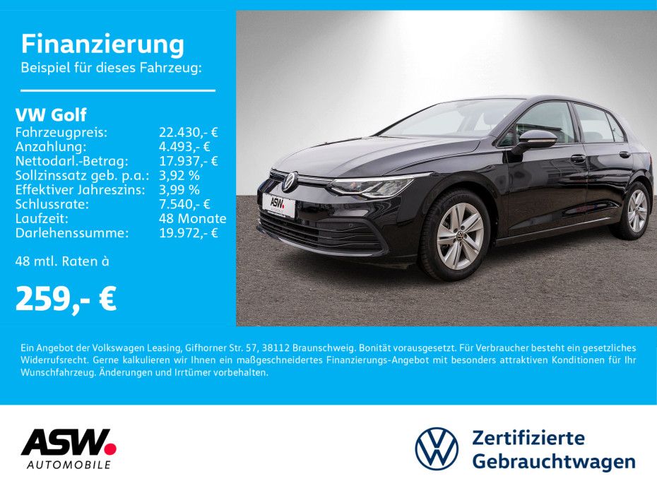 Volkswagen Golf Life 2.0TDI DSG LED VC PDC SHZ Sportsitze