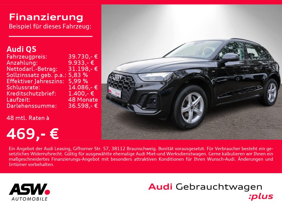 Audi Q5 Sline 40TDI quattro Stronic Navi LED Pano AHK