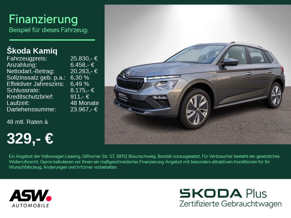 SKODA Kamiq Selection 1.0 TSI DSG LED Navi ACC RFK AHK