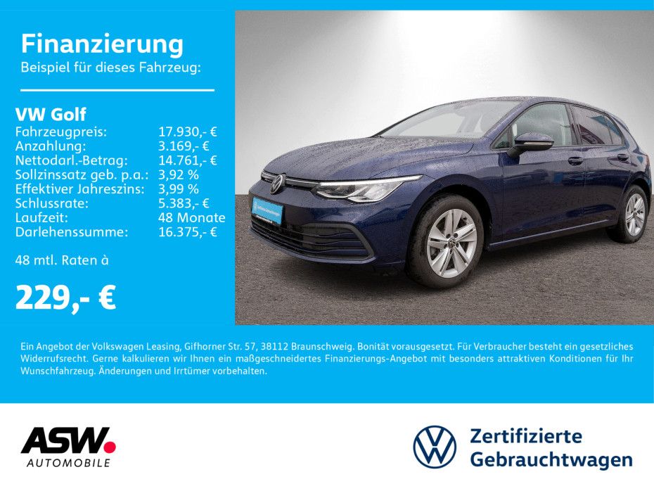 Volkswagen Golf Life 2.0 TDI 6-Gang LED Navi PDC SHZ