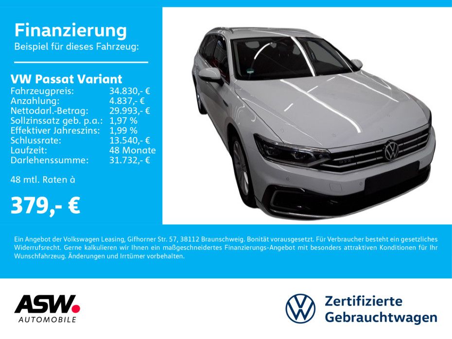 Volkswagen Passat Variant GTE 1.4 eHybrid DSG LED Navi AHK