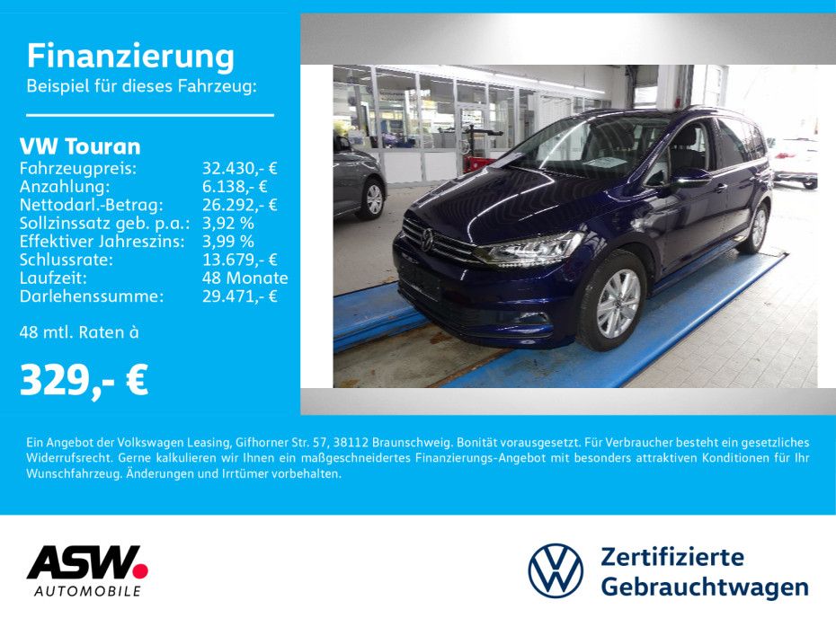 Volkswagen Touran Comfortline 2.0 TDI DSG LED Navi PDC AHK