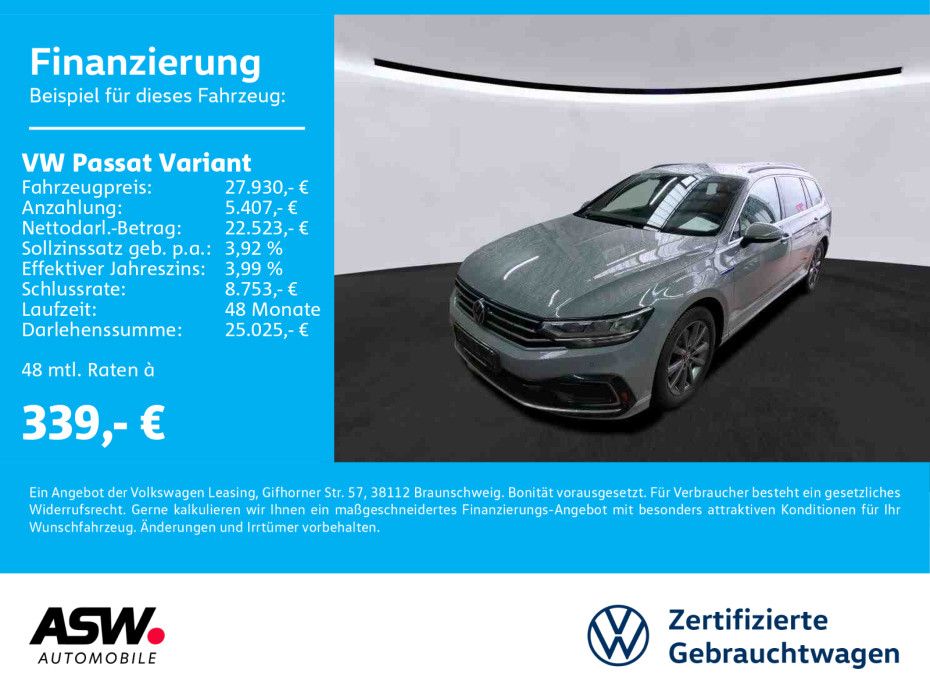 Volkswagen Passat Variant GTE 1.4 TSI eHybrid DSG Pano AHK