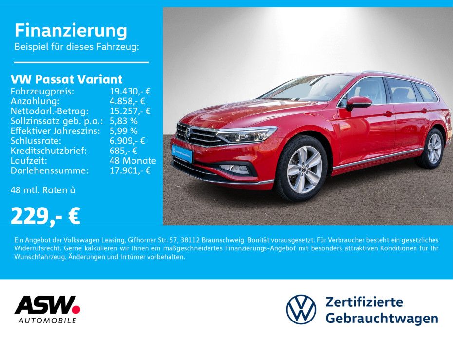 Volkswagen Passat Variant Elegance 2,0 TDI LED ACC SHZ NAVI